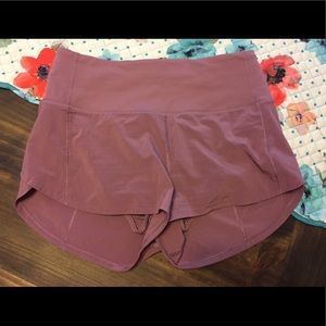 Lululemon High Rise Speed Up Shorts